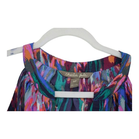 Charlie Jade Women Pink Casual Dress Size Small S/P 100% Polyester - Picture 5 of 5